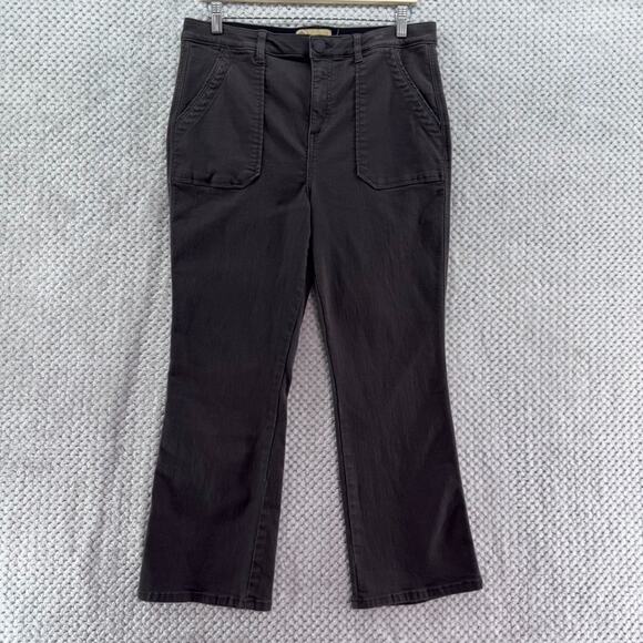 Democracy Jeans Womens 14 Brown Ab technology Straight High Rise Patch Pockets - Picture 1 of 15